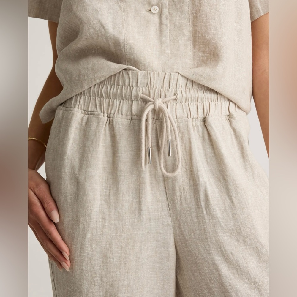Women's Wide-Leg Linen Pants - Picture 3 of 10